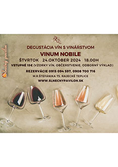 Degustácia vín - Vinum Nobile Winery - štvrtok 24.10. o 18.hod.