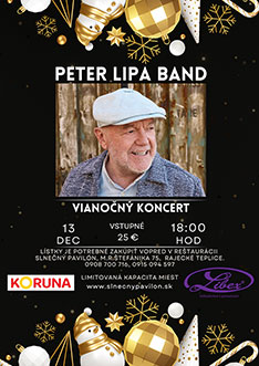 Peter Lipa Band - Vianočný koncert - 13.12. o 18.hod.